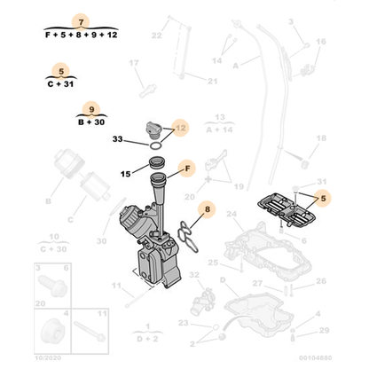 Genuine Oil Distribution Chamber - Peugeot Bipper / Citroen Nemo | 1657188180