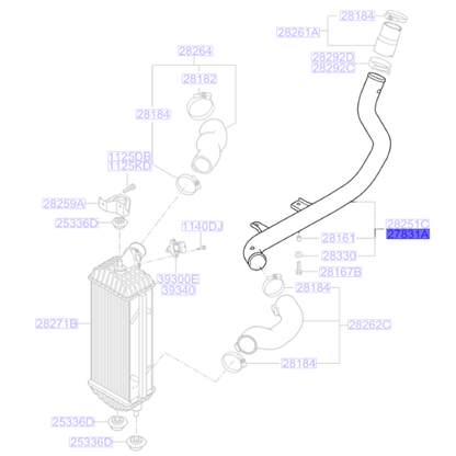 Genuine Pipe Intercooler - Kia Carens / Ceed / Soul / Sportage | 282502A550