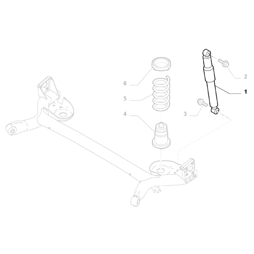 Genuine Rear Shock Absorber Strut - 500 Abarth 2008-2024 | 51903802