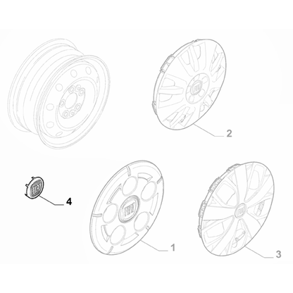 1x Genuine Wheel Cap - Fiat Ducato 2011-2023 | 1358877080