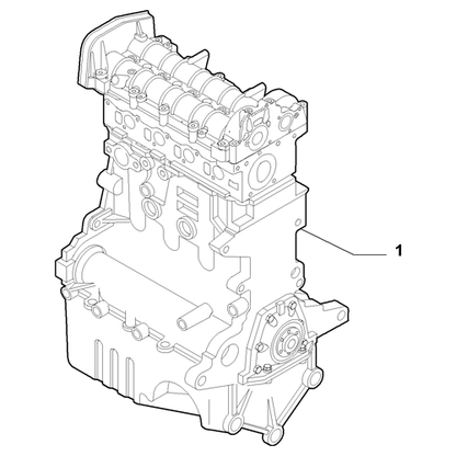 Genuine Semi-Complete Engine - Fiat 500L / Tipo 1.6 Multijet | 73504190