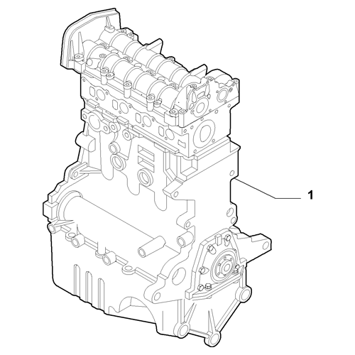 Genuine Semi-Complete Engine - Fiat 500L / Tipo 1.6 Multijet | 73504190