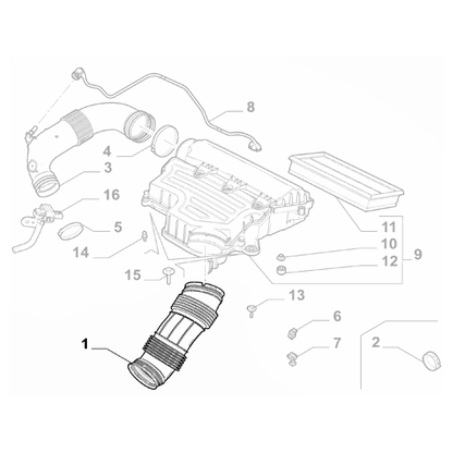 Genuine Air Filter Flex Hose - Jeep Renegare 2018- | 52134380