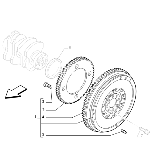 Genuine Flywheel - Fiat 500 / Punto / Panda / Alfa Romeo Mito 1.3 | 55231765