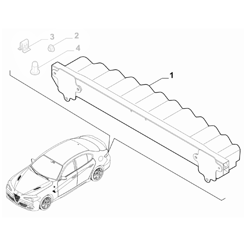 Genuine Rear Crash Box Crossrail - Alfa Romeo Giulia 2016- | 50551451