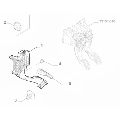 Genuine Accelerator Pedal - Fiat 500 / Panda / Lancia Ypsilon | 52097847