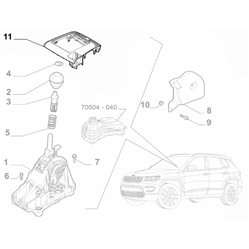 Genuine Gear Stick Trim - Jeep Compass 2021- RHD | 735790314