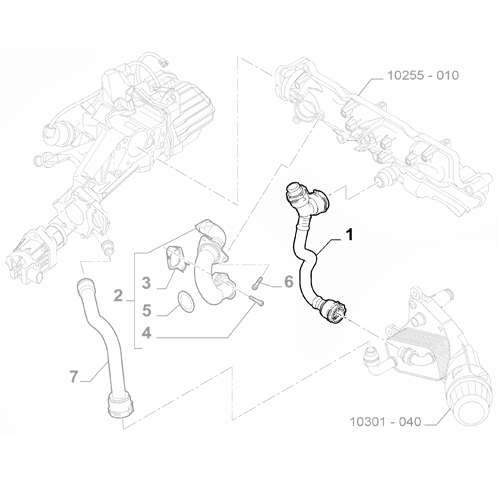 Genuine Oil Radiator Pipe - Fiat / Alfa Romeo / Jeep 1.6 | 46338952