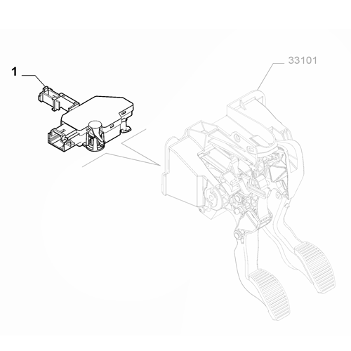 Genuine Clutch Release Switch - Fiat 500 / Panda RHD | 51846552