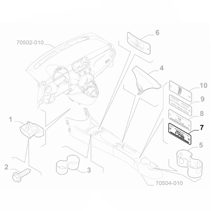 Genuine 75th Anniversary Centre Plate - 500 Abarth 2016-2024 | 6000627753