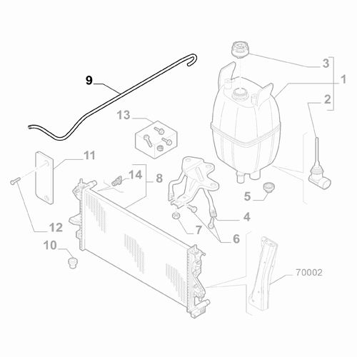 Genuine Radiator Hose - Fiat Ducato 2006-2014 | 1349254080