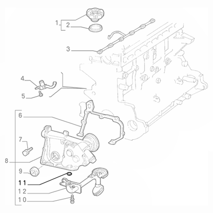 Genuine Oil Pump Sealing Gasket - Fiat | 14457681