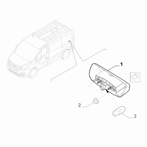 Genuine License Plate Light - Fiat Talento 2016-2021 | 6000617707