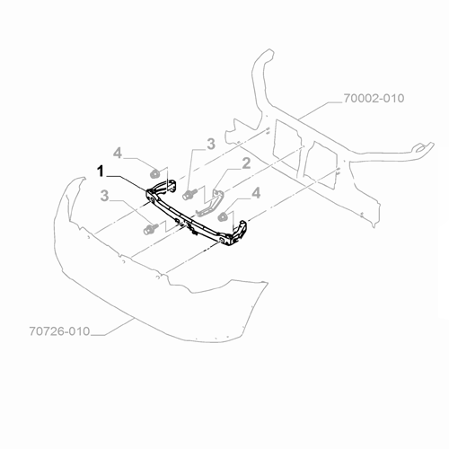 Genuine Front Bumper Reinforcer - Fiat Fullback 2016-2019 | 6000606490