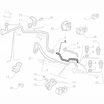 Genuine Power Steering Hydraulic Rigid Pipe - Fiat Ducato 1994-2011 | 1315973080