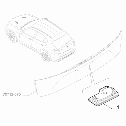 Genuine Number Plate Light - Alfa Romeo Stelvio 2017- | 50550396