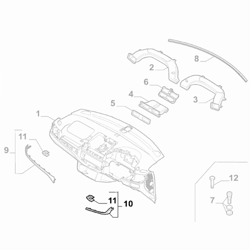 Genuine Chrome Dashboard Right Trim - Fiat Tipo 2015-2021 | 735671832