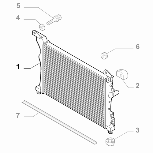 Genuine Radiator - Fiat Punto / Alfa Romeo Mito | 50530543