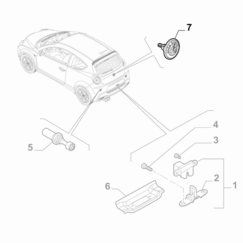 Genuine Bonnet Lock with Badge - Alfa Romeo Mito 2013-2018 | 50545260