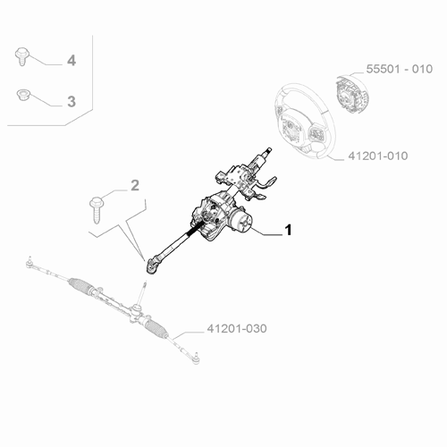 Genuine Power Steering Shaft - Fiat Tipo EGA 2015-2021 | 52155613