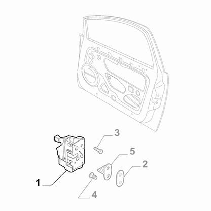 Genuine Front Left Door Lock - Fiat Punto 2009-2018 | 52065101