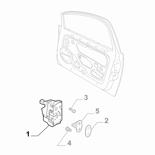 Genuine Front Left Door Lock - Fiat Punto 2009-2018 | 52065101