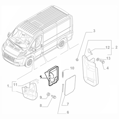 Genuine Fuel Tank End Plate - Fiat Ducato 2006-2022 Diesel | 1362672080