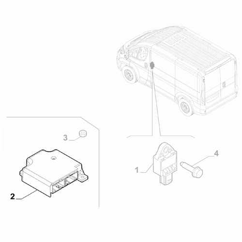 Genuine Control Unit For Airbag - Fiat Ducato 2021- Onward | 46865029