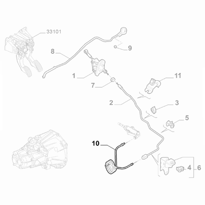 Genuine Clutch Flex Hose - Fiat Panda 2012-2022 1.2 | 55242278