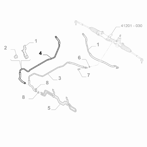 Genuine Power Steering Flex Hose - Fiat Fiorino 2016-2024 1.3 | 52221597