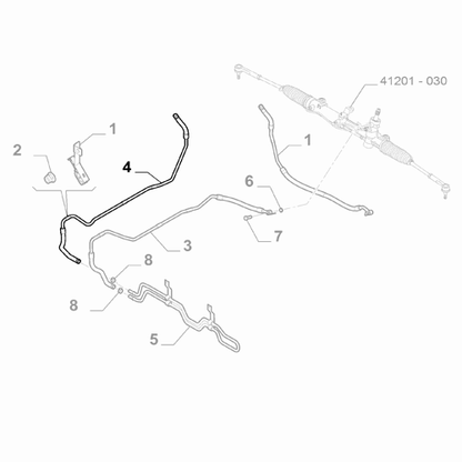 Genuine Power Steering Flex Hose - Fiat Fiorino 2016-2024 1.3 | 52221597