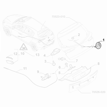 Genuine Lock with Badge - Alfa Romeo Giulietta 2016-2020 | 50538700