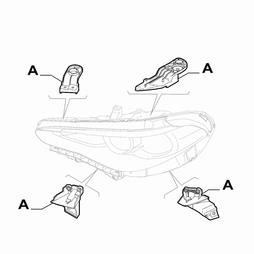 Genuine Left Headlight Clamping Kit - Alfa Romeo Stelvio 2017-2022 | 50549865