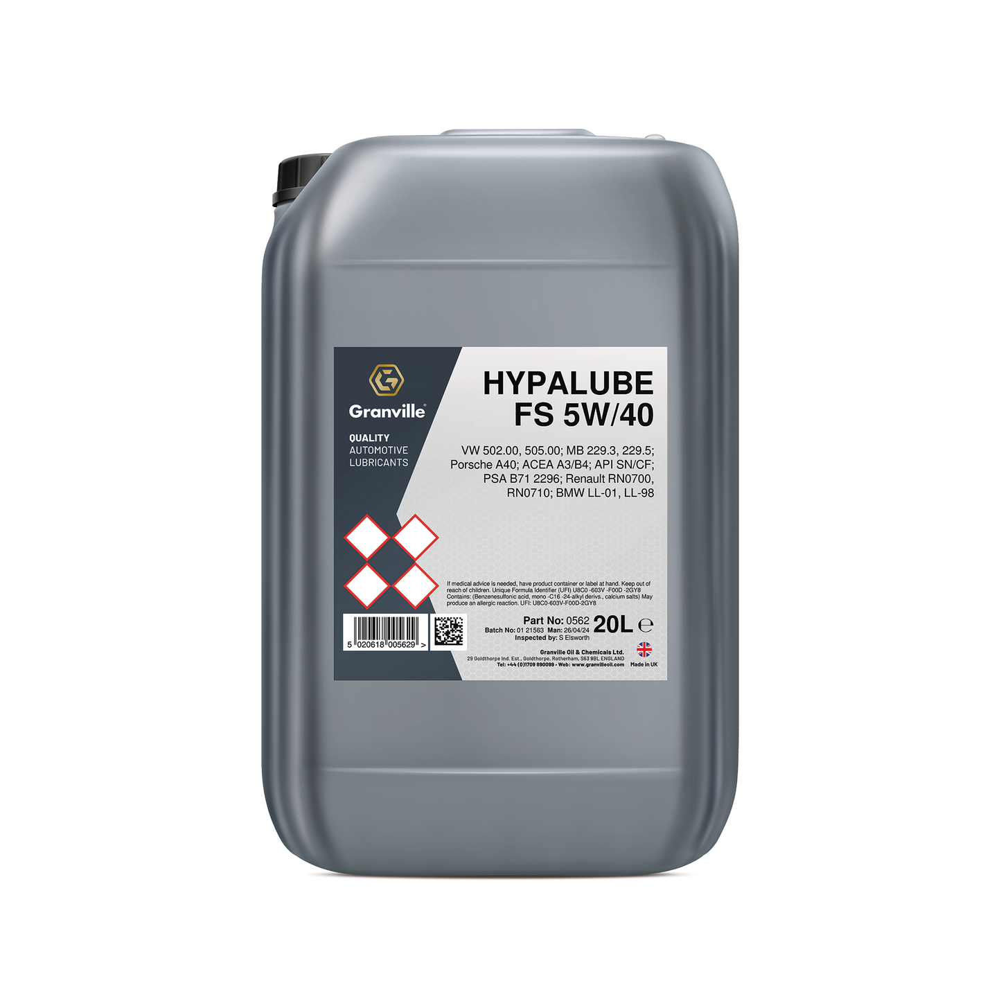 Granville Hypalube 5W40 Fully 20Ltr | 0562