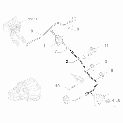 Genuine Clutch Flex Hose - Fiat Panda 2012-2022 1.2 | 55242277