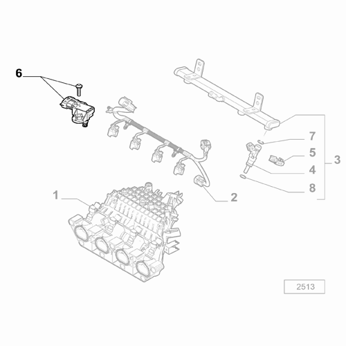 Genuine Intake Manifold Pressure Sensor - Fiat 500X / 124 Spider | 77368138