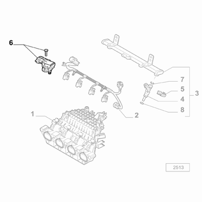 Genuine Intake Manifold Pressure Sensor - Fiat 500X / 124 Spider | 77368138