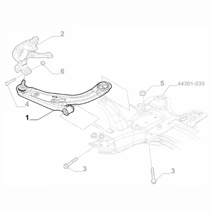 Genuine Right Swinging Arm - Fiat Panda 2012-2016 | 51957400