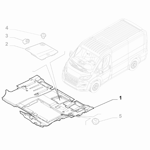 Genuine Cabin Flooring Mat - Fiat Ducato 2014-Onwards Manual | 735740948