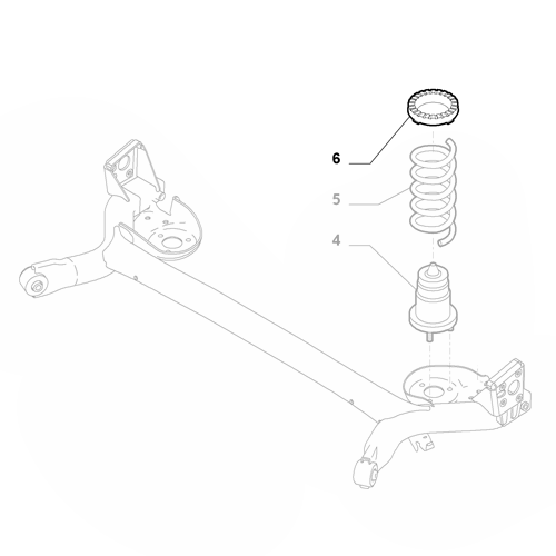 Genuine Rear Suspension Thrust Ring - Fiat 500 / Panda / Punto | 46843237