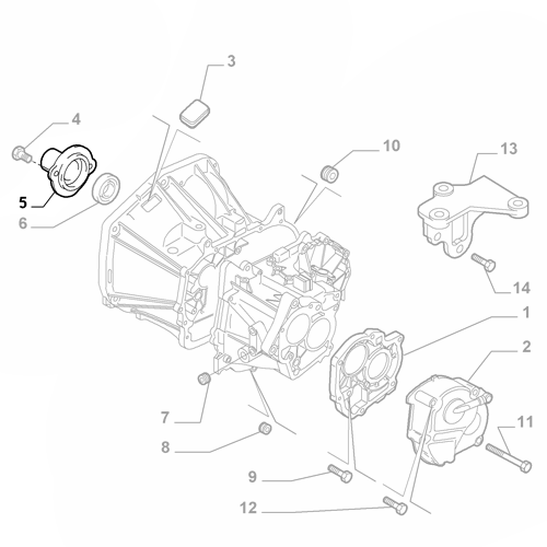 Genuine Clutch Gasket Cover - Fiat Grande Punto / Multipla / Tipo | 46411117