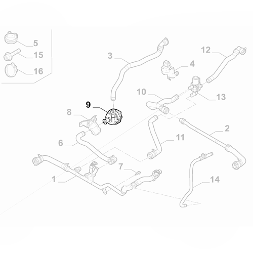 Genuine Auxiliary Water Pump - Alfa Romeo Giulia / Stelvio 2017- | 50552860