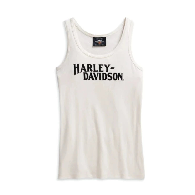 Harley Davidson - Women's Printed Tank - White | 96149-21VW/000M