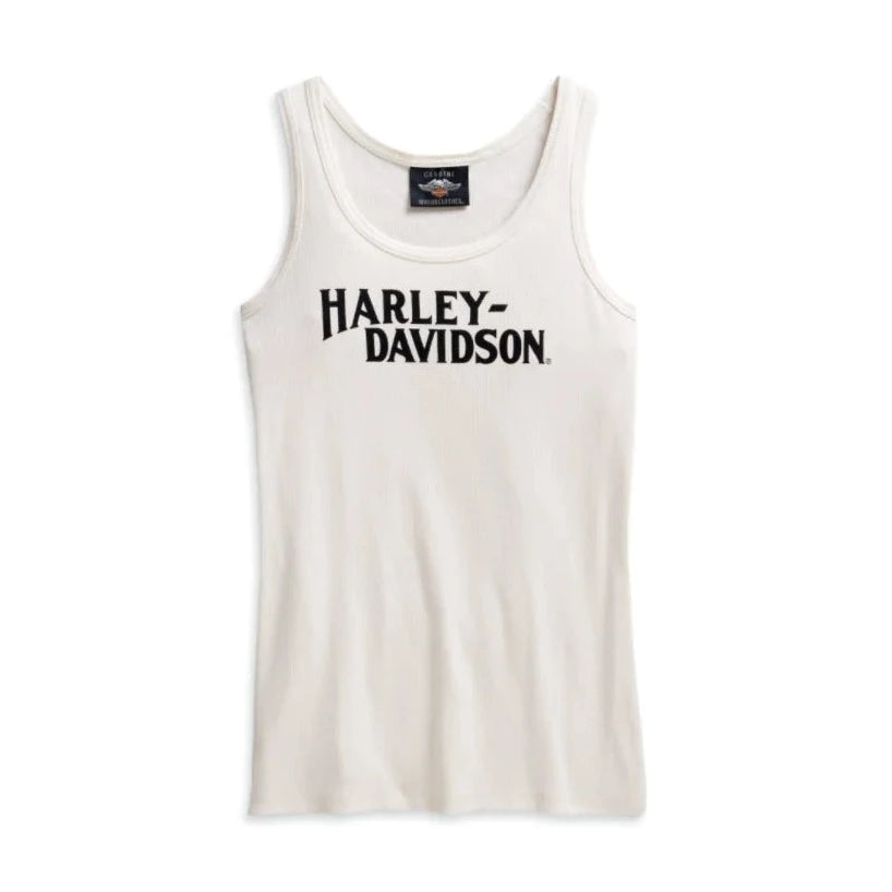 Harley Davidson - Women's Printed Tank - White | 96149-21VW/000L